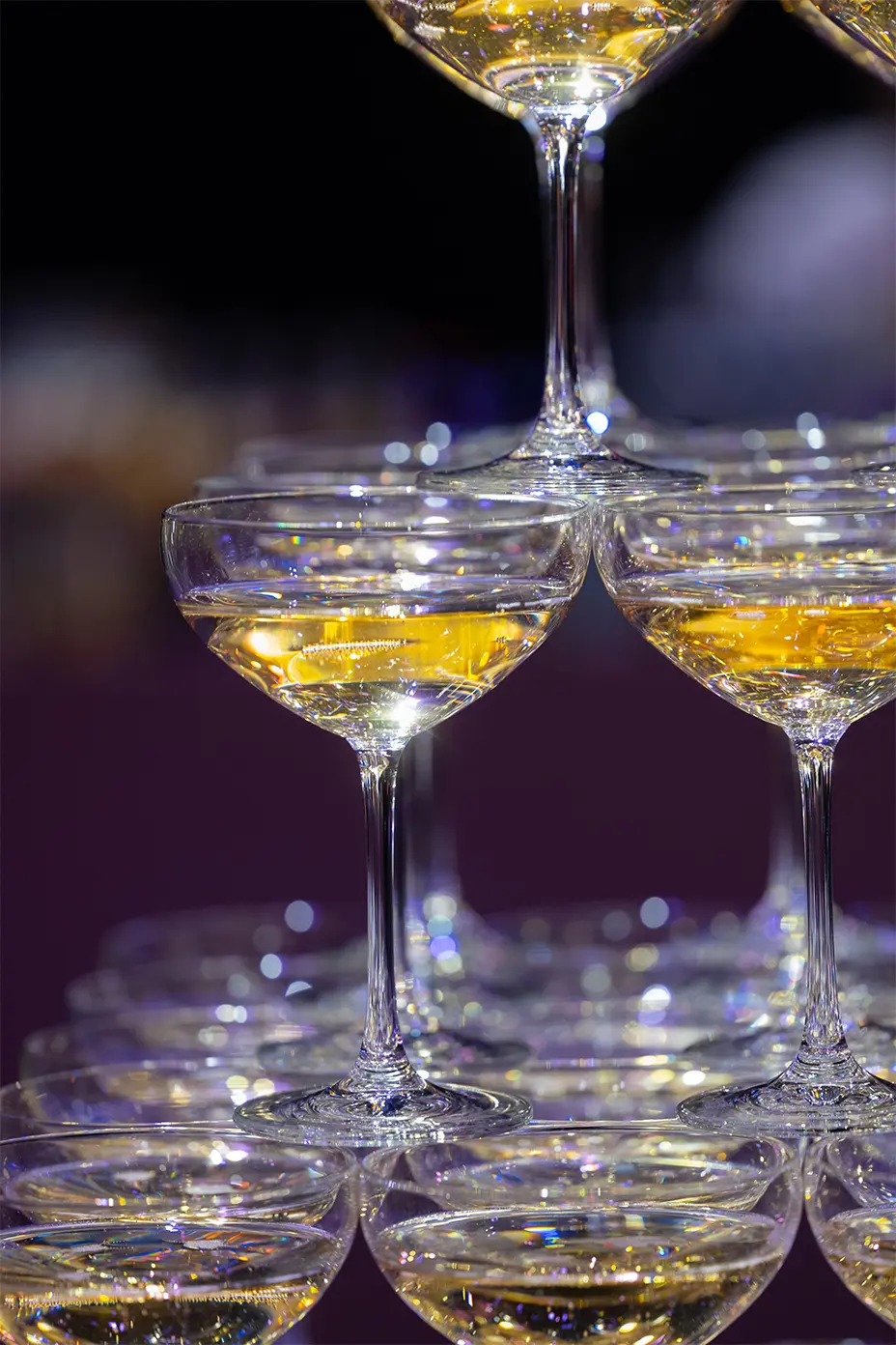 Sculpture de coupe de champagne, photographe culinaire de Rouen
