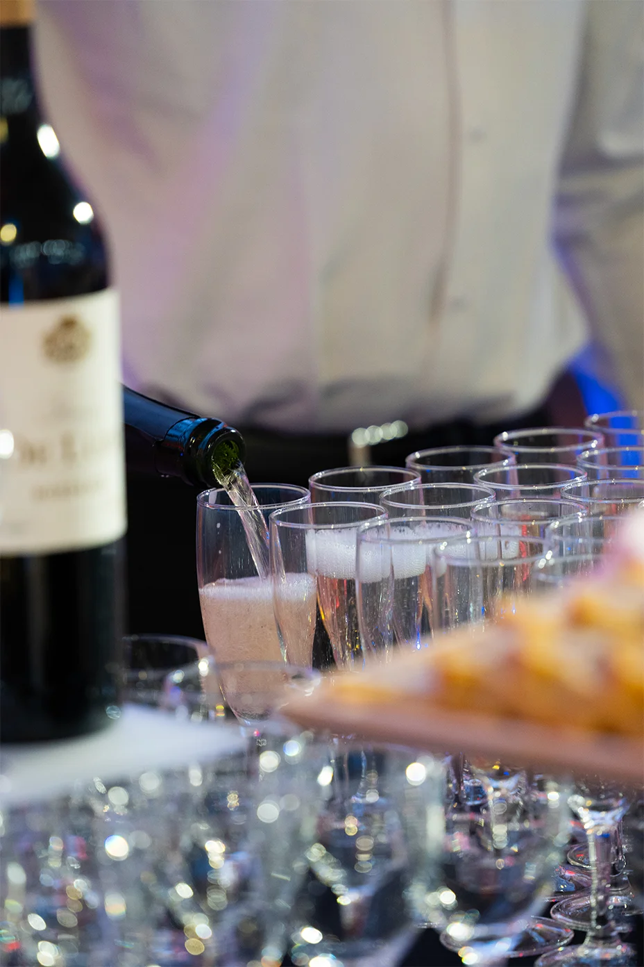 Service champagne buffet, photographe culinaire de Rouen